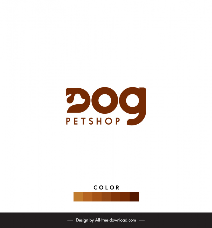 pet shop logo flat stylized text