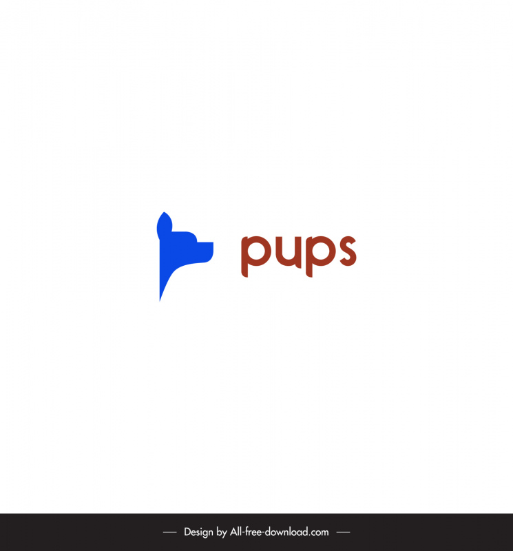 pet shop logo head dog silhouette