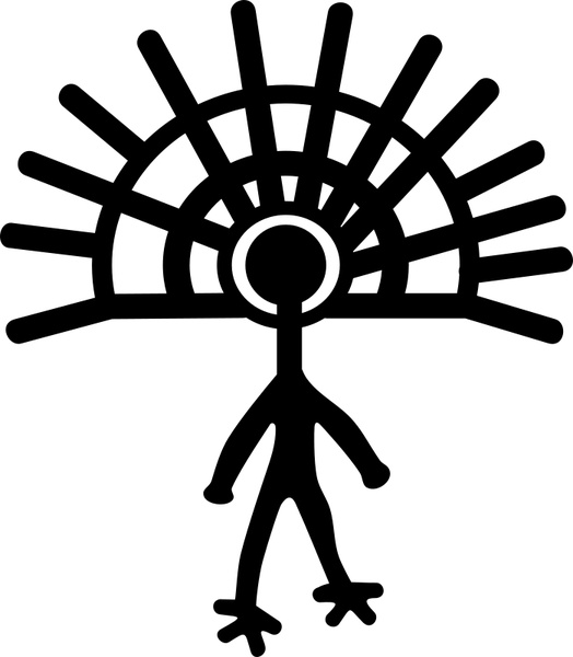Petroglyph Rayed figure