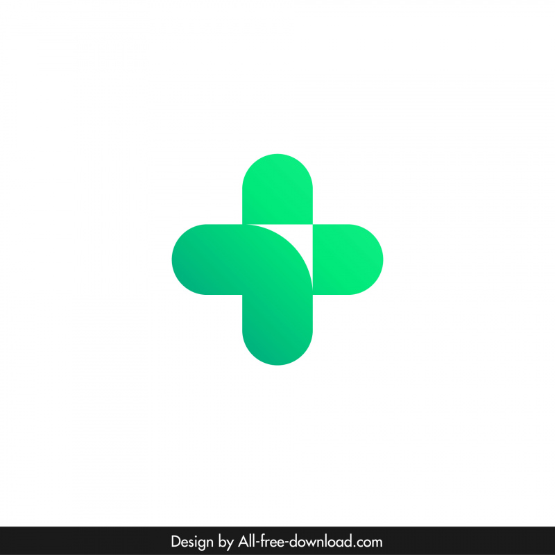 pharmacy logotype flat modern symmetric rounded shape