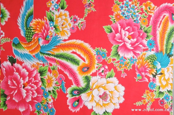 phoenix chinese peony fabric background of highdefinition picture