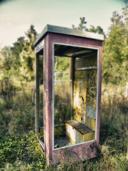 phone booth old nature