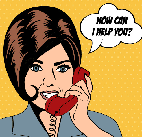 phone call woman vector