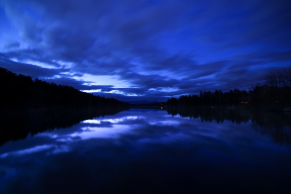 photography nature landscape night stars clouds lake