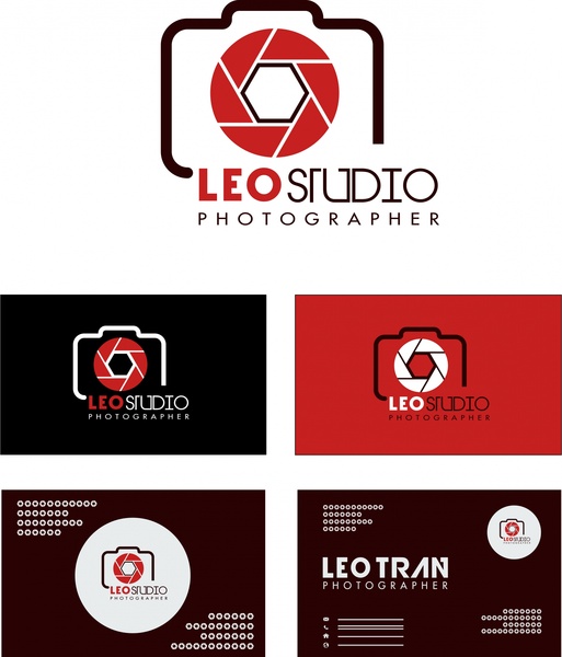 photography studio logo design on various background