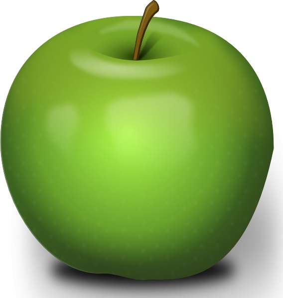 Photorealistic Green Apple clip art