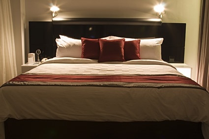 picture of the bed in the room