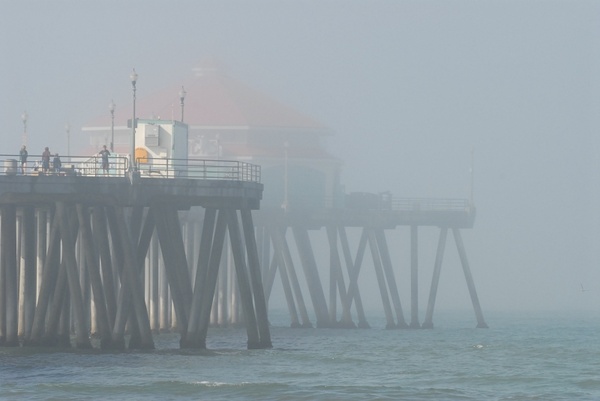 pier misty morning