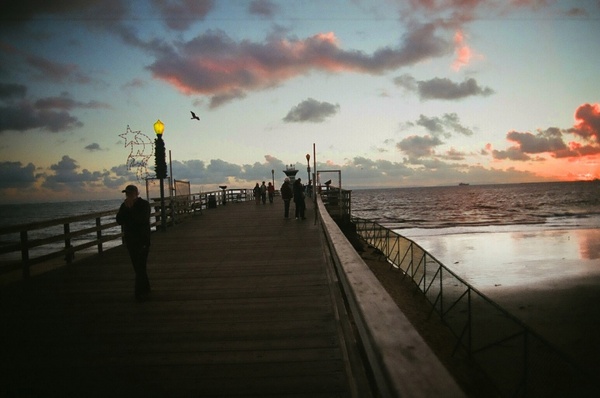 pier view at sunset
