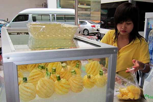 pineapple lady phuket town thailand