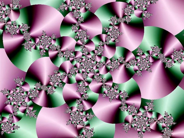 pink and green fractal 