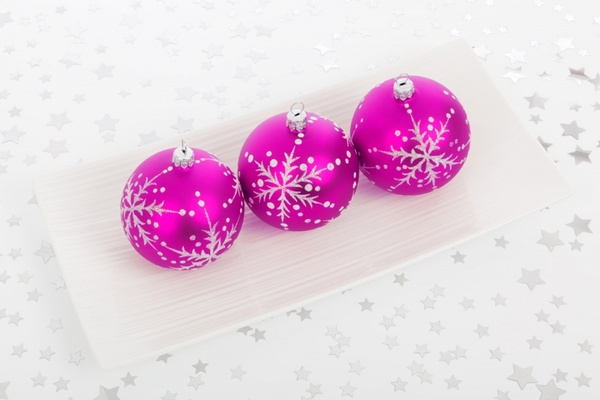 pink bauble decorations
