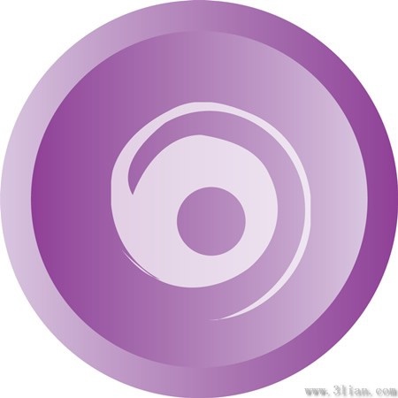 pink circular icon vector
