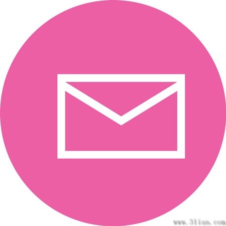 pink envelope icon vector 