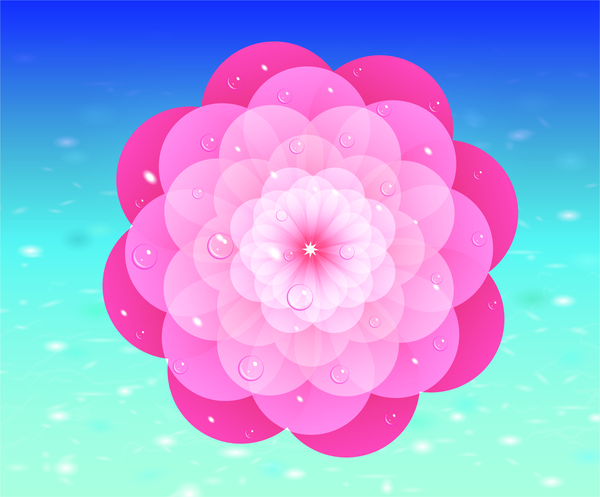 pink flower design element