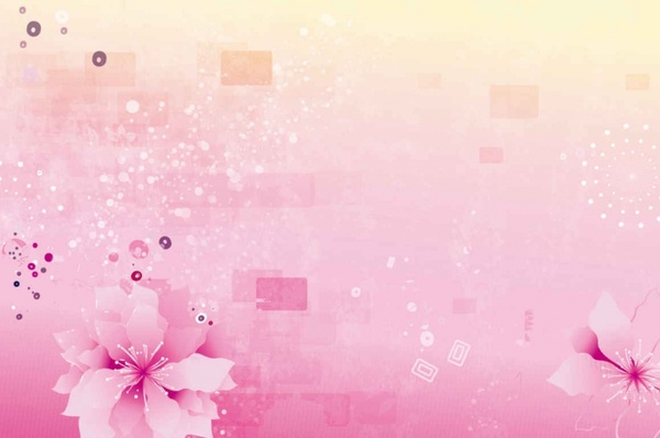 Pink Flowers Background 