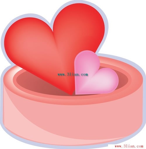 pink heart vector