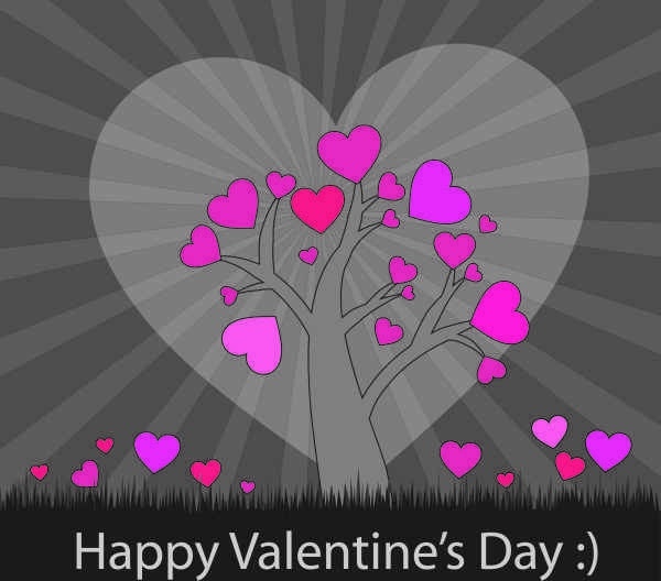 Pink hearts card vector Background