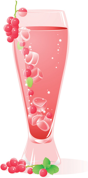 pink juice with cup vector