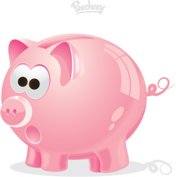 pink piggy bank icon