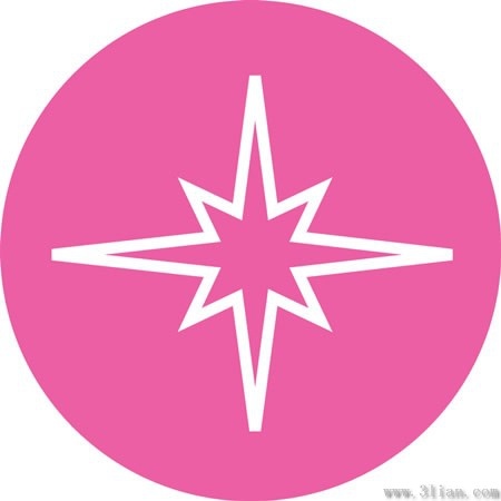 pink star icon vector