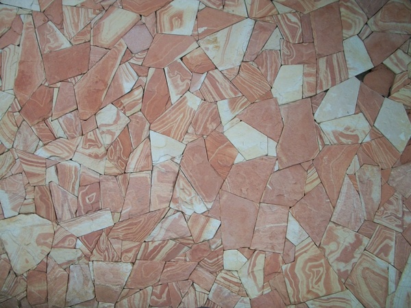 pink stone slabs