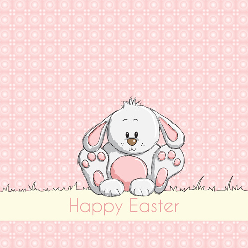 pink style kid card designs vector 