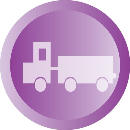 pink truck icon vector