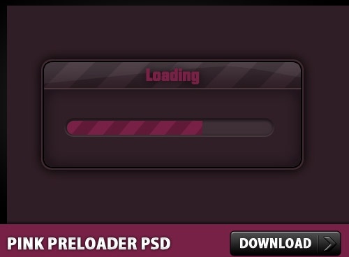Pink Website Preloader Free PSD