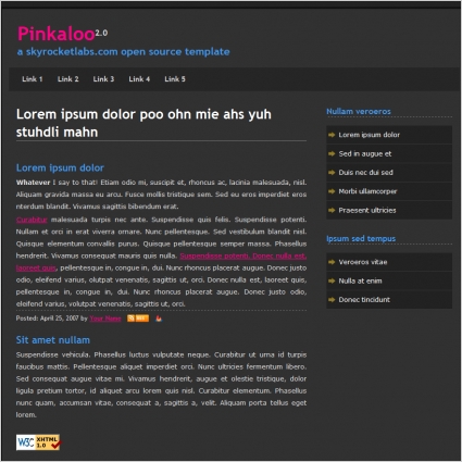 Pinkaloo 2.0 Template