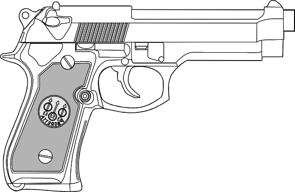 Pistol Outline clip art