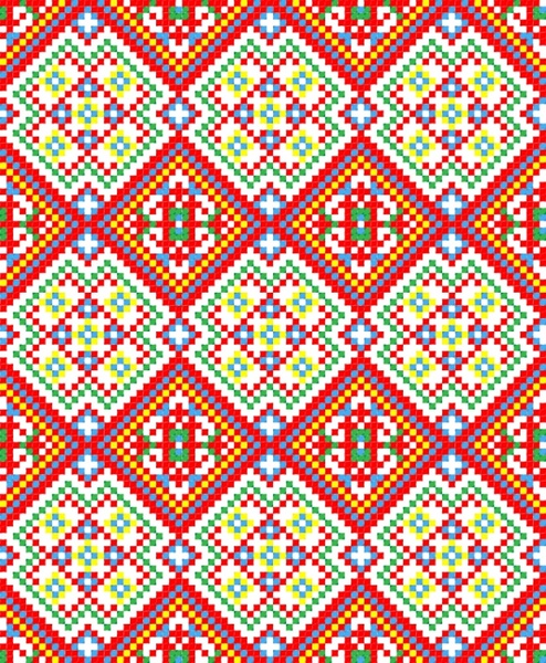 traditional fabric pattern colorful pixel decor symmetric design