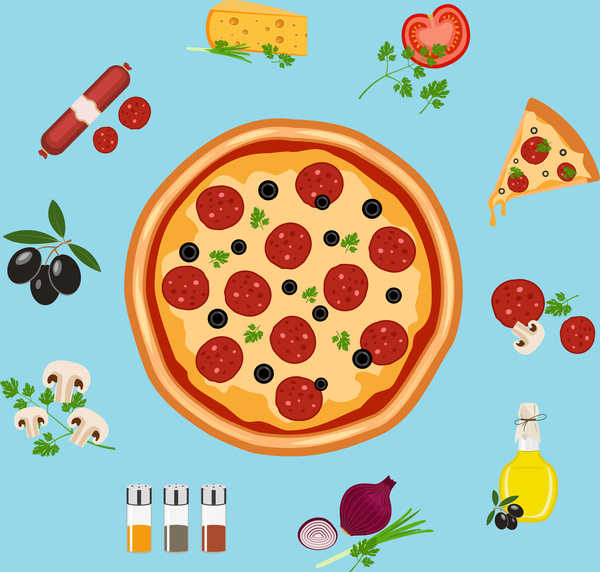 Pizza background Vectors graphic art designs in editable .ai .eps .svg .cdr  format free and easy download unlimit id:6821414