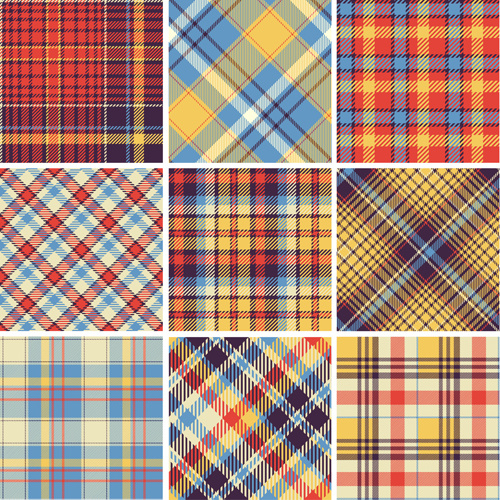Plaid fabric patterns seamless vector Free vector in Encapsulated ...