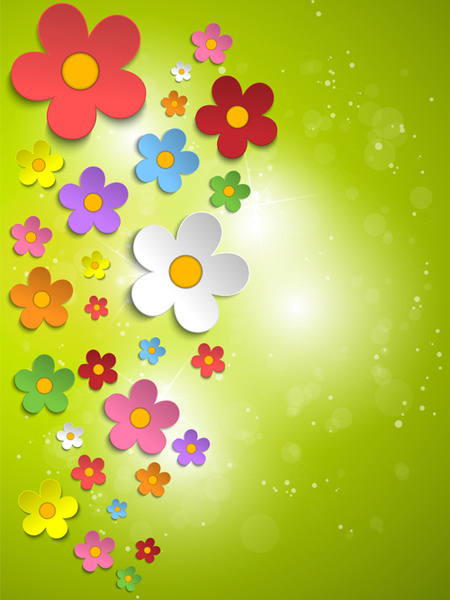 plant and spring design vector