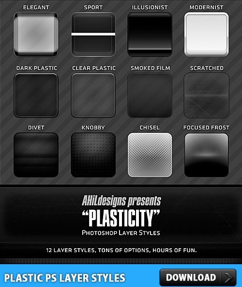 Plastic PS Layer Styles
