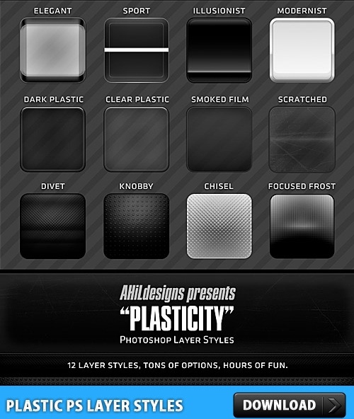 Plastic PS Layer Styles 