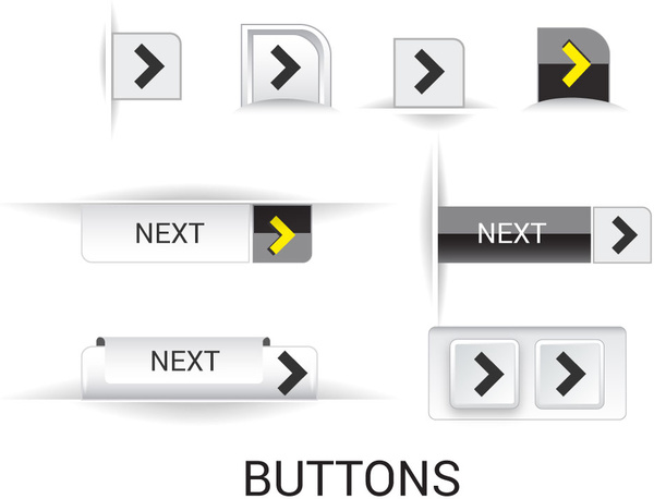 play buttons design with black and white background