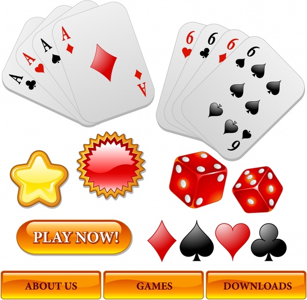 gambling webpage design elements shiny colored modern design