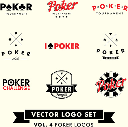 poker logos vector