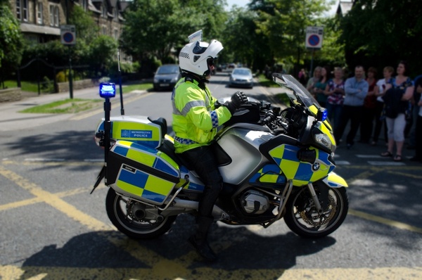 policeman on motorcycle
