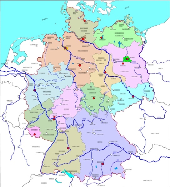 Political map of Germany 2 