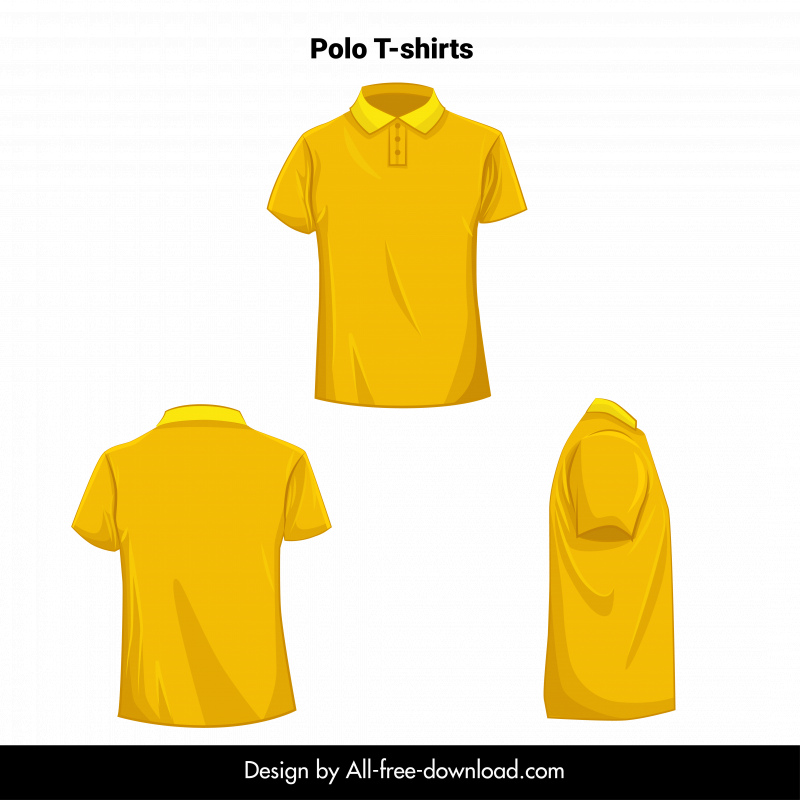 polo t shirts yellow template yellow design 