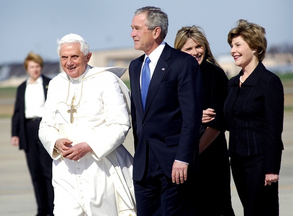 pope benedict xvi president george bush laura bush 