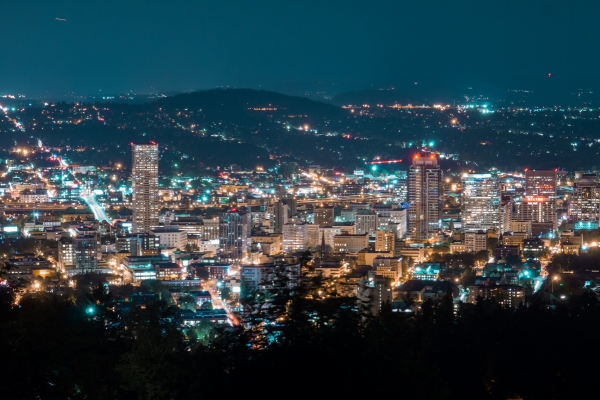 portland city nightscape 