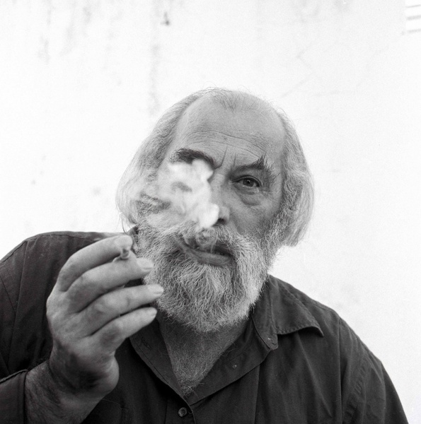 portrait man smoking