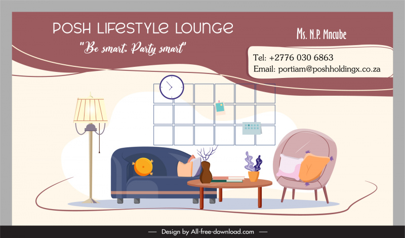 posh lifestyle lounge advertising banner elegant classic design 