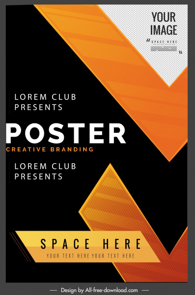 poster template dark colorful modern decor 