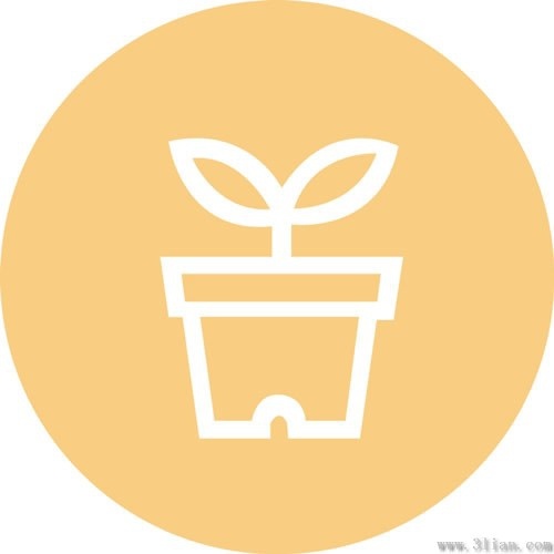potted icons vector