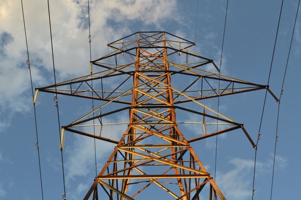 power lines tower metal